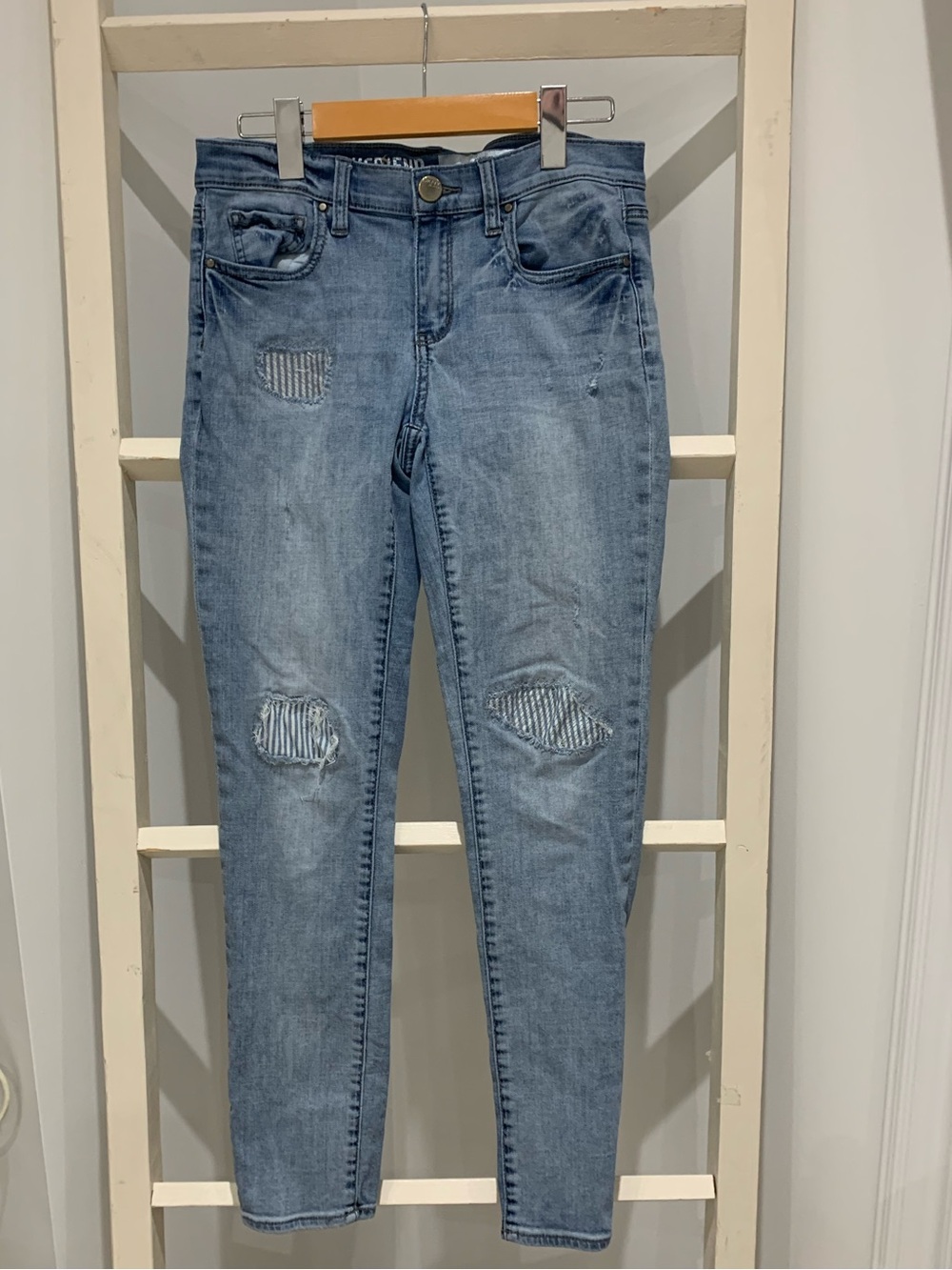 DKNY Light Blue Skinny Distressed Jeans
